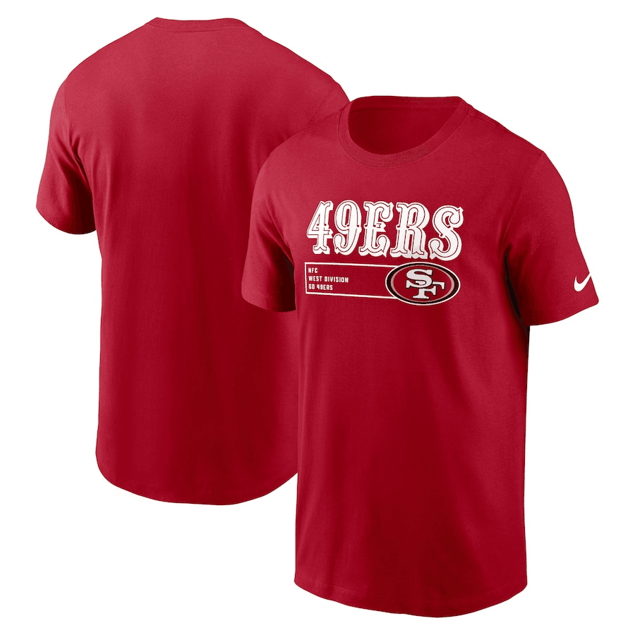 Men's San Francisco 49ers Scarlet Division Essential T-Shirt